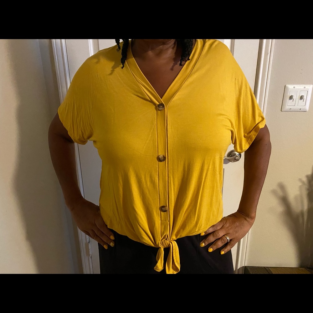 “Youth in Revolt” Yellow Button Up Blouse